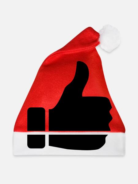 Daumen hoch - Weihnachtsmütze - Rot