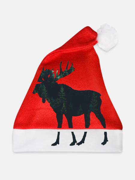 Elch - Weihnachtsmütze - Rot
