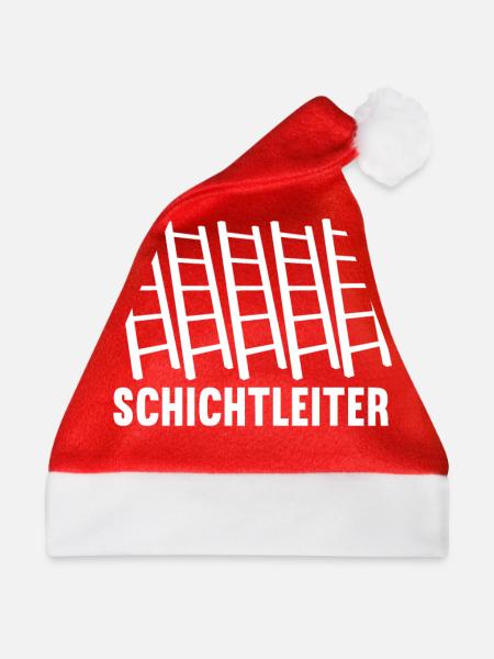 Schichtleiter Nachtschicht Schichtarbeiter - Weihnachtsmütze - Rot - Vorne