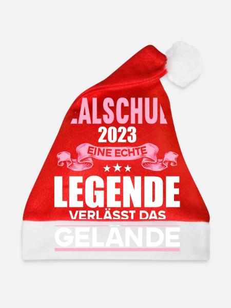 Eine Legende verlässt das Gelände Realschule 2023 - Weihnachtsmütze - Rot - Vorne