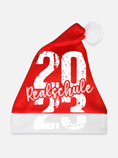 Realschule bestanden Realschulabschluss 2023 - Weihnachtsmütze - Rot - Vorne