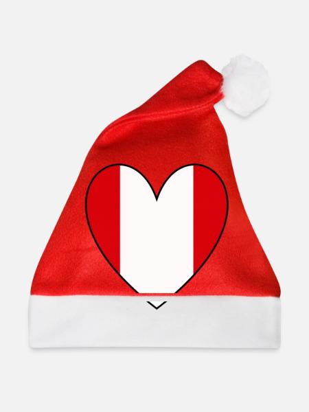 Peru Lima Herz - Weihnachtsmütze - Rot