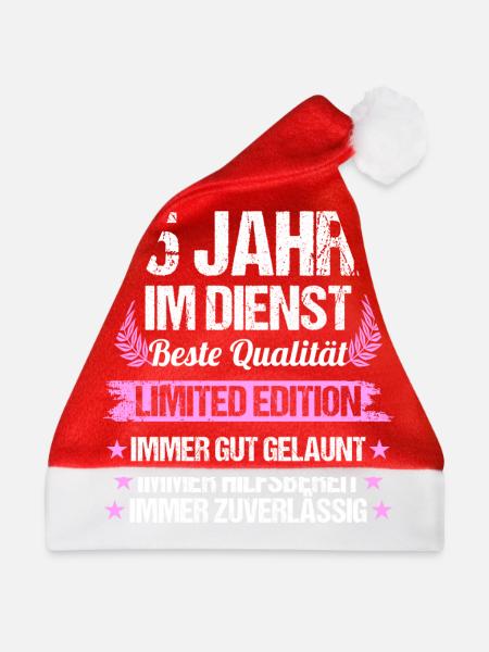 35 Jahre im Dienst 35 Jähriges Dienstjubiläum - Weihnachtsmütze - Rot