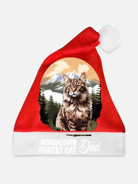 Norwegian Forest Cat - Weihnachtsmütze - Rot