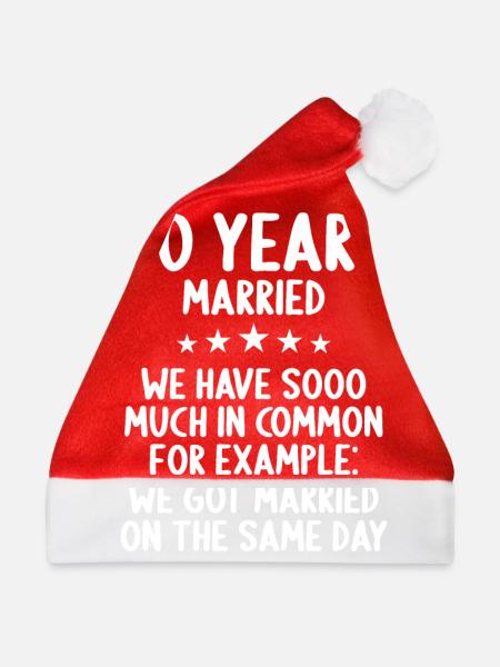 Wir haben viel gemeinsam 40.Hochzeitstag - Weihnachtsmütze - Rot