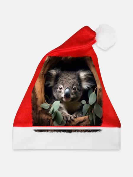 Koalas realistic Koala - Weihnachtsmütze - Rot