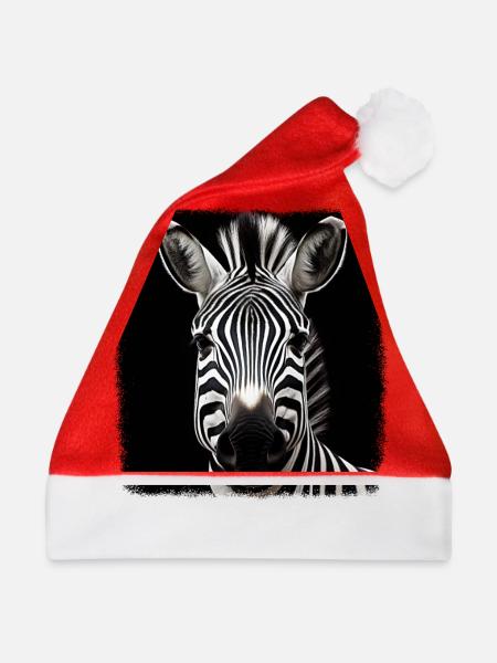 Zebras realistic Zebra - Weihnachtsmütze - Rot
