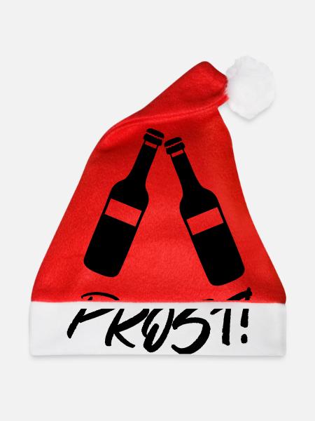 Bier Prost - Weihnachtsmütze - Rot