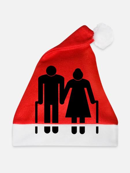 Old couple - Weihnachtsmütze - Rot