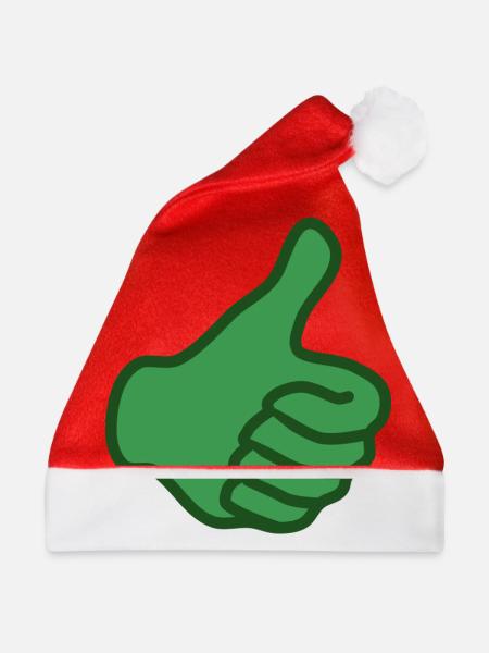 Daumen hoch - Weihnachtsmütze - Rot