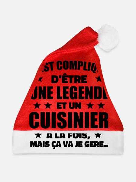Legend & Cook Cook Geschenkidee - Weihnachtsmütze - Rot