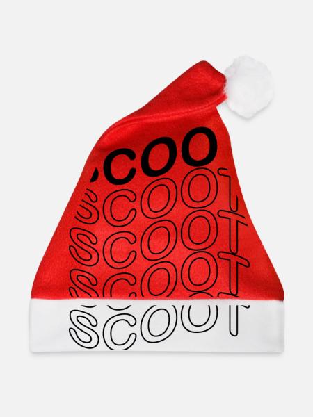 E-Scooter E-Roller Scooter - Weihnachtsmütze - Rot