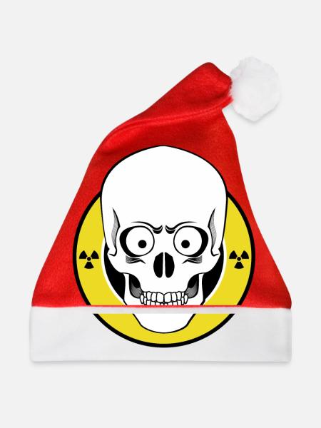 Radioactive Skull - Weihnachtsmütze - Rot