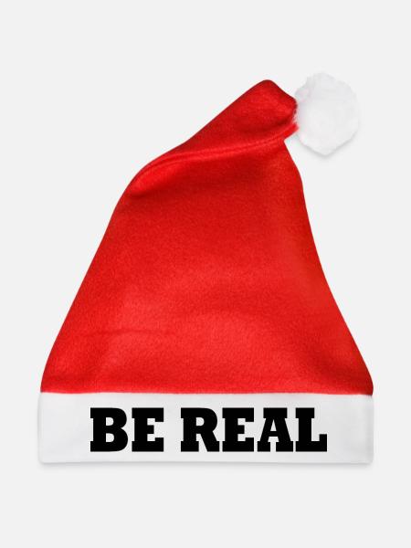 Be real - Weihnachtsmütze - Rot - Vorne