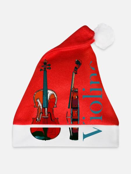 violine - Weihnachtsmütze - Rot - Vorne