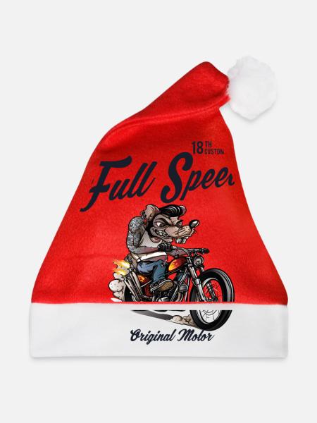 Full Speed Rat Race - Weihnachtsmütze - Rot - Vorne
