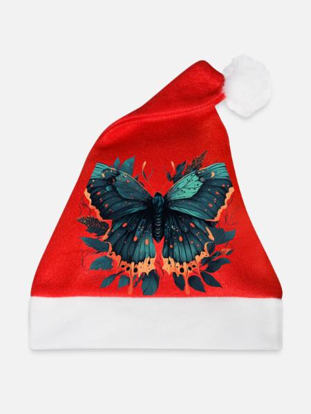 Schmetterling Natur - Weihnachtsmütze - Rot