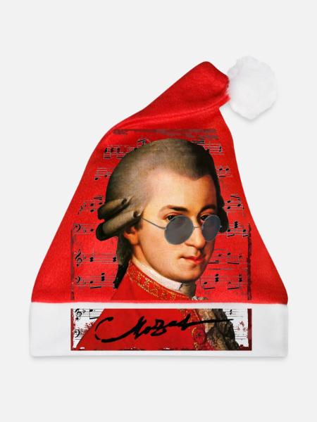 Wolfgang Amadeus Mozart - Weihnachtsmütze - Rot