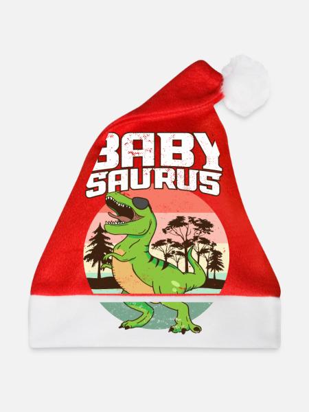 Saurus Family Matching I Tyrannosaurus T-Rex I - Weihnachtsmütze - Rot - Vorne