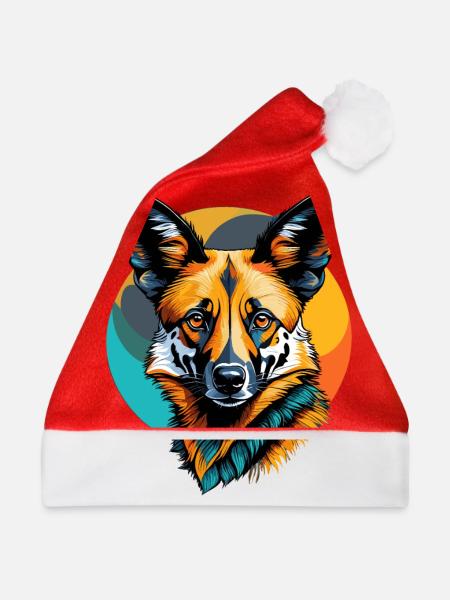 Afrikanischer Wildhund - Weihnachtsmütze - Rot