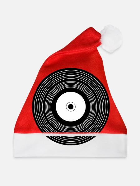 Schallplatte - Weihnachtsmütze - Rot