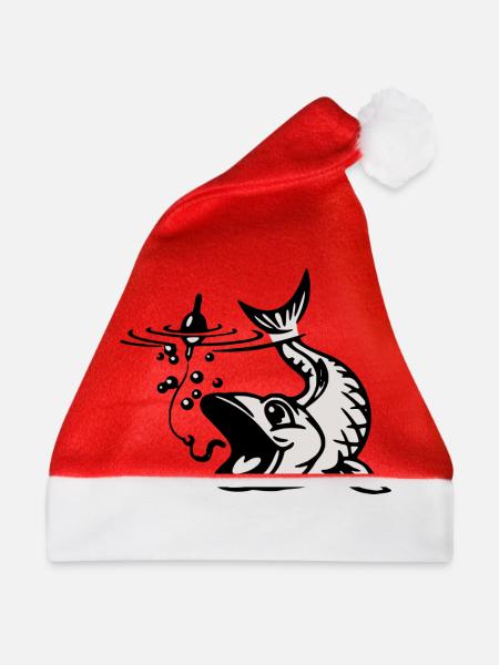 fisch - Weihnachtsmütze - Rot