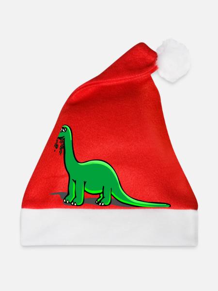 Dinosaurier - Weihnachtsmütze - Rot