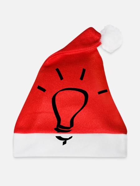 Glühbirne Idee Geschenk - Weihnachtsmütze - Rot