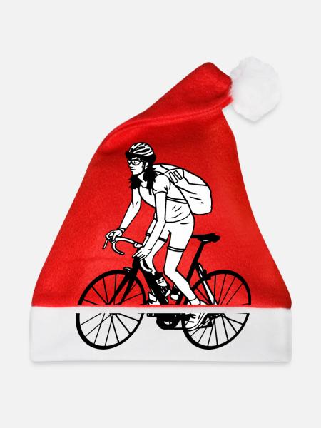 Fahrradbotin - Weihnachtsmütze - Rot