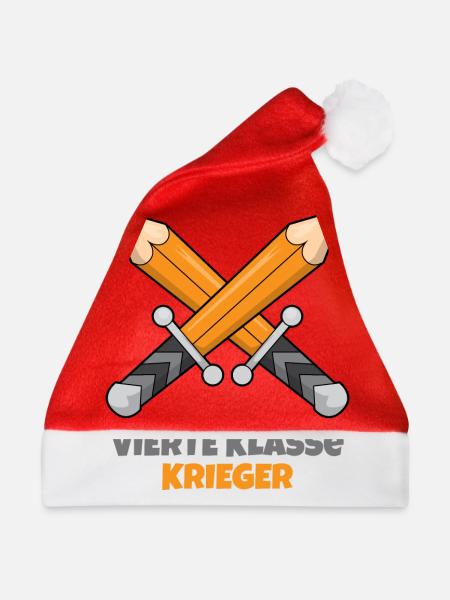Vierte Klasse Grundschule Krieger Geschenk - Weihnachtsmütze - Rot