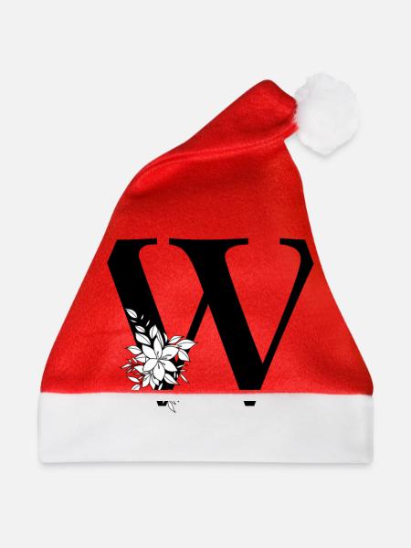Buchstabe W - Weihnachtsmütze - Rot