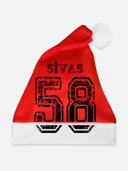 58 Sivas Türkisches Nummernschild als Geschenk - Weihnachtsmütze - Rot