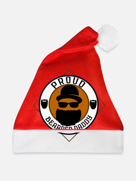 Stolzer bärtiger Vati - Weihnachtsmütze - Rot