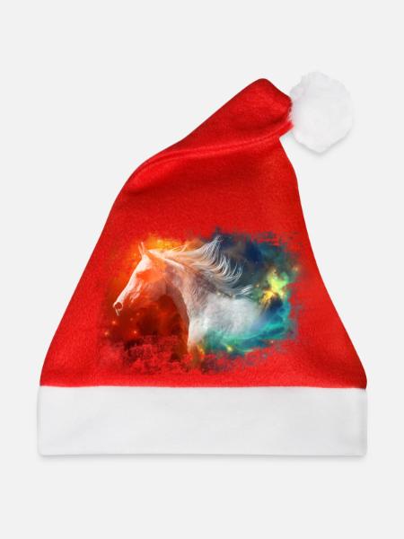Pferd - Weihnachtsmütze - Rot