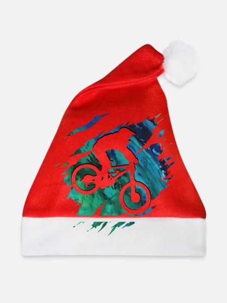 Mountainbike - Mountainbiker Downhill Geschenk - Weihnachtsmütze - Rot