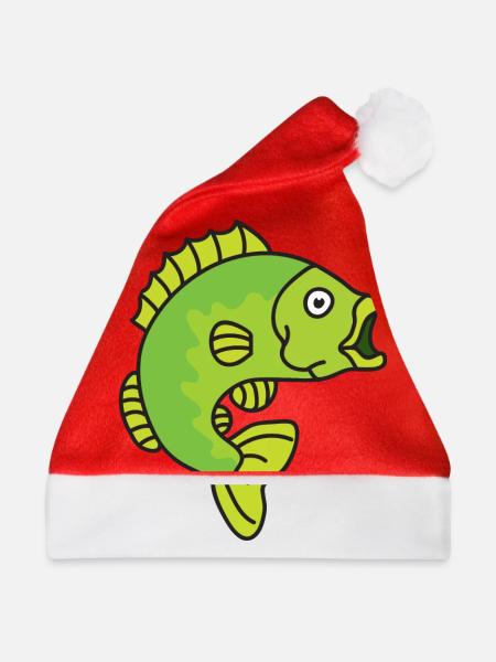 Barsch Fische - Weihnachtsmütze - Rot