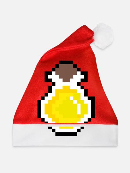 Trank gelb Pixel - Weihnachtsmütze - Rot