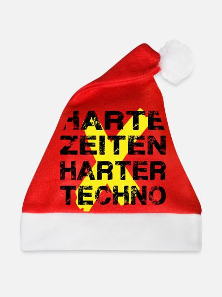 Harte Zeiten Harter Techno - Weihnachtsmütze - Rot
