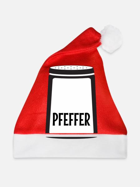 Pfeffer Gewürz Streuer Würzen - Weihnachtsmütze - Rot - Vorne