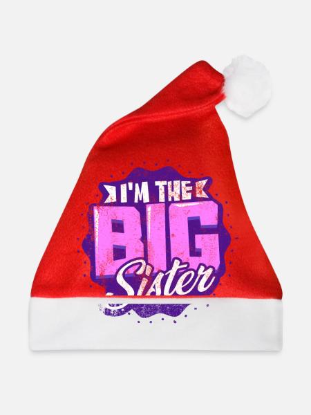 Große Schwester - Weihnachtsmütze - Rot - Vorne