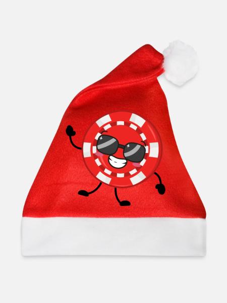 Poker - Weihnachtsmütze - Rot