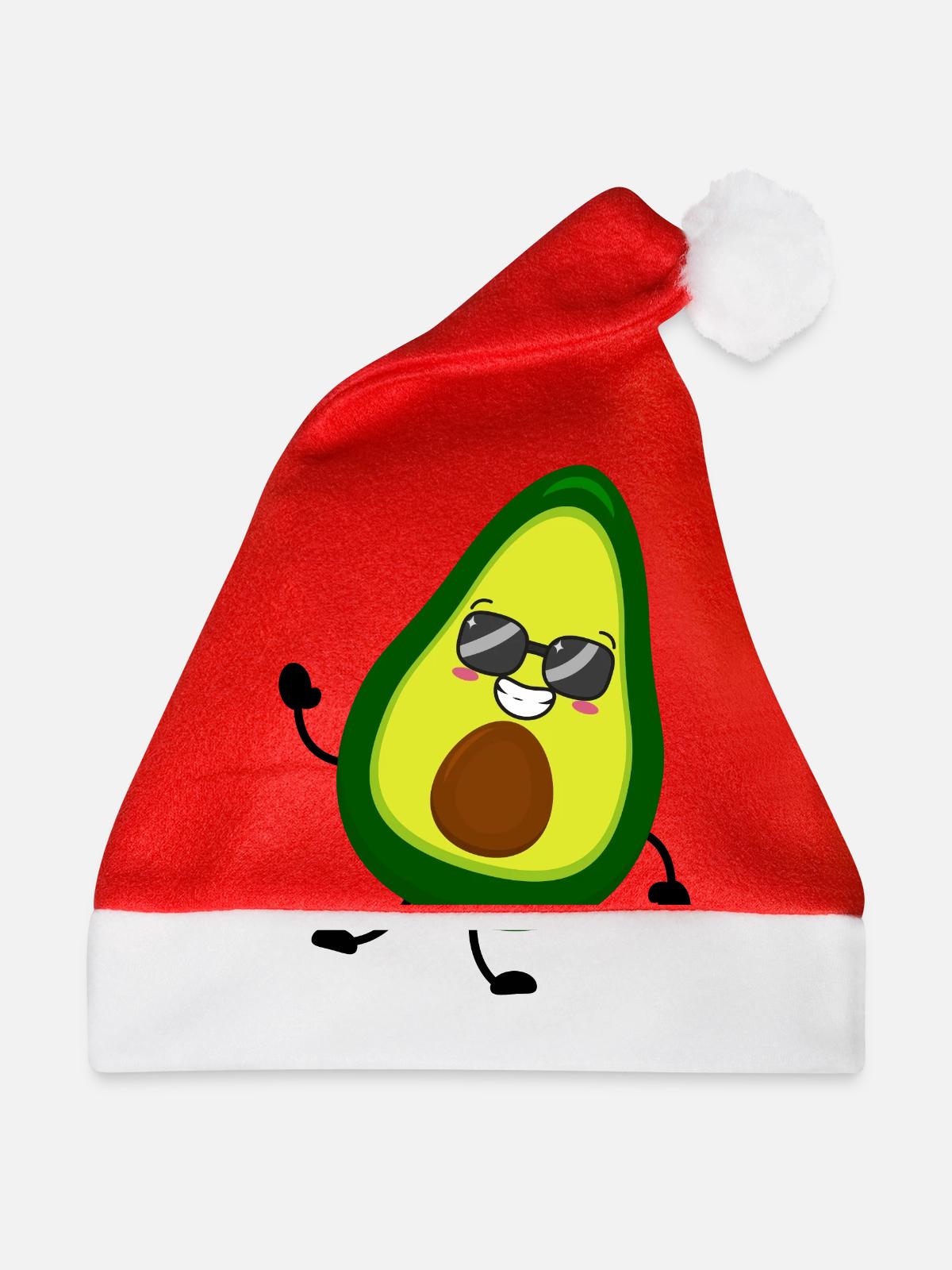 Avocado - Weihnachtsmütze - Rot - Vorne