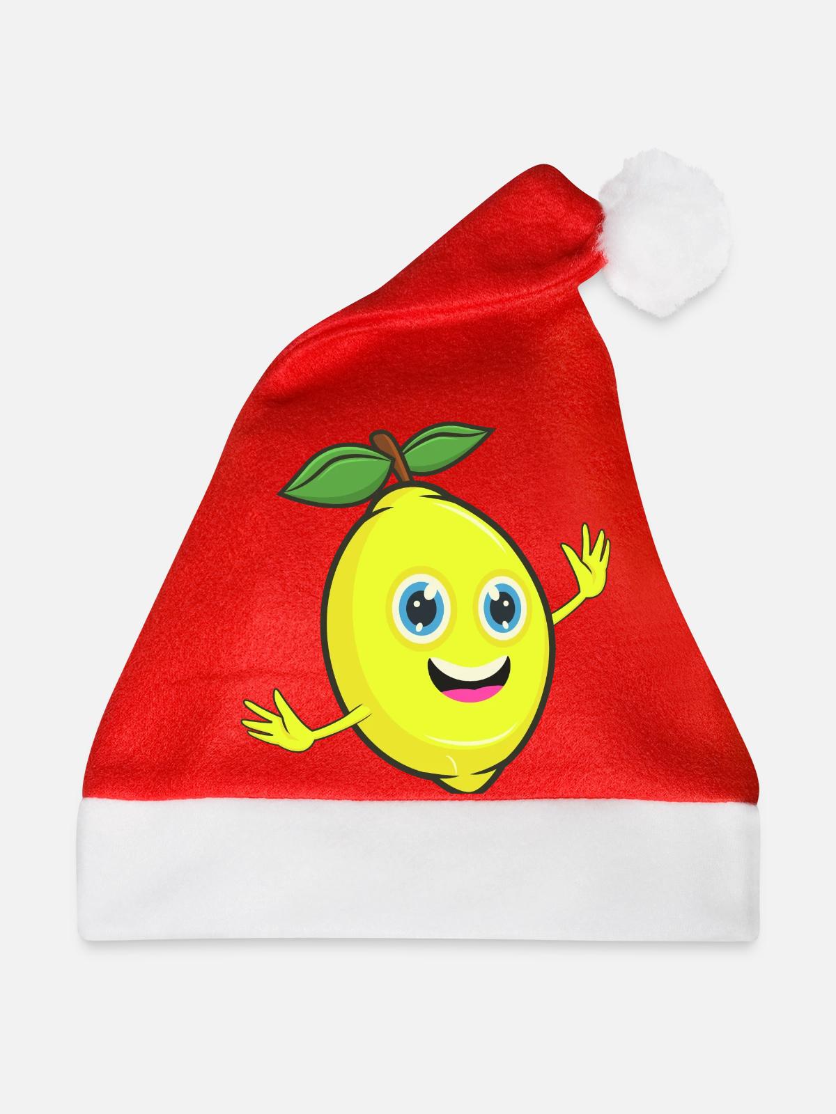 Zitrone - Weihnachtsmütze - Rot - Vorne