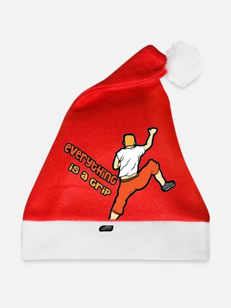 Klettern Grip Bouldern Bergsteigen Hallenklettern - Weihnachtsmütze - Rot - Vorne