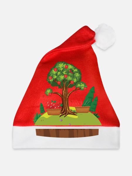 Der Apfelbaum - Weihnachtsmütze - Rot - Vorne