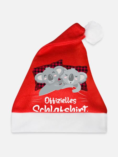 Offizielles Schlafshirt Koala Buffalo Plaid - Weihnachtsmütze - Rot