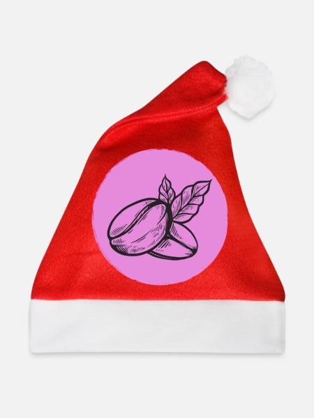 Kaffee Kaffeebohne - Weihnachtsmütze - Rot