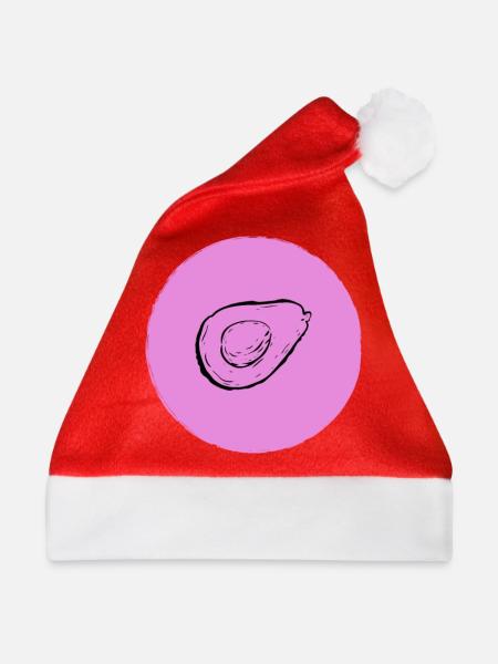 Avocado - Weihnachtsmütze - Rot