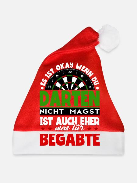 Darts Dartspieler - Weihnachtsmütze - Rot