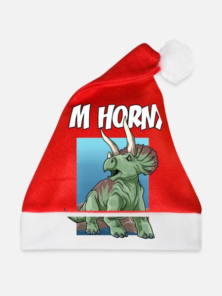 Velociraptor für einen Dino Fan und Dinosaurier - Weihnachtsmütze - Rot - Vorne